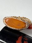 Japanese Antique Inro Maki-e Black Lacquer 4-case Netsuke Ojime Wood Box Edo