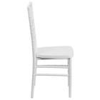  10 Pack  White Resin Chiavari Chair - Commercial Quality Wedding Banquet Chair