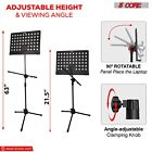 5core Music Stand For Sheet Music Portable Folding Tripod Detachable Mic Holder