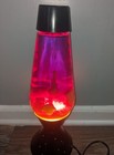Vintage 90 s Lava Lite Lava Lamp With Starlight Black Base Purple And Pink 16 