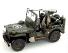 28cm Handmade Antique 1940 U s  Army Jeep Suv Tin Metal Reproduction Model