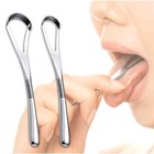 Stainless Steel Tongue Cleaner - Medical Grade  Zero Gag Reflex  Large Case Incl
