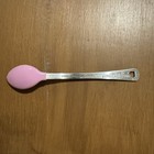 Vintage Munchkin Baby Spoons Pink Heart Cutout Stainless Steel