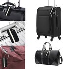 5-pack Black Aluminum Luggage Tags With Name Id Card For Easy Luggage