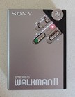Vintage Sony Wm-2 Walkman Stereo Portable Cassette Player W belt Clip Powers On