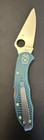 Spyderco Delica 4 Folding Knife - Blue  c11fpk390 