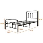 Vintage Twin Size Bed Frame With Headboard And Footboard Mattress Heavy Duty    
