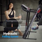 Folding Treadmill - Foldable Home Fitness Equipment With Lcd For Walking   Runni