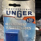 1 New 5 Pack Unger Professional Replacement Scraper Blades  4 Inch 970270