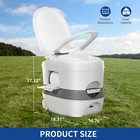 6 34 Gal Portable Toilet Porta Potty With Pressurized Flush Pump For Camping Rv