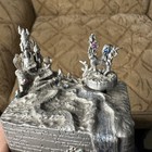 1993 Vintage Pewter Music Box Castle Unicorn Mythical Decor