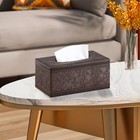 Leather Tissue Box Cover Rectangle tissues Box Holder Modern Rectangular Facial