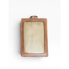 Coach Y2k Signature Canvas Id Badge Holder Brown Khaki Leather Card Case