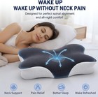Cervical Neck Pillow For Pain Relief - Japanese Contour Memory Foam Neck Pillow 