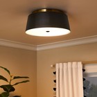 Semi Flushmount Ceiling Light Black gold - Pillowfort