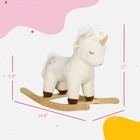 Rocking Horse Plush Ride On Unicorn With Realistic Sound For 2-4 Years