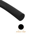 Uxcell Foam Rubber Weather Seal Strip  15mm 19 32   Diameter 1 15mmx1m  Black