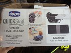 Chicco Quick Seat Hook-on High Chair  Holds 37 Lbs  Quick Set Up  Washable  Used