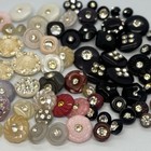 70 Vintage   Modern Rhinestone Button Lot Plastic Jewel