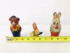 Vintage 1950s J  Chein Wind-up Tin Toy Walking Bear  Bunny And German Bunny