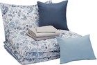 Amazon Basics 8-piece Twin   Twin Xl Microfiber Bed-in-a-bag Comforter Set Blue