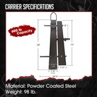 Black Widow Motorcycle Hitch Carrier With Ramp  Class Iii Or Iv  600 Lb Capacit