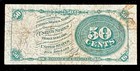 1866 50 Cents United States Fractional Currency Note Fr-1376 Fourth Issue