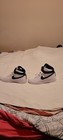 Nike Air Force 1 Mid Top Sneaker White black Leather Lace-up Kids Us 11