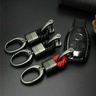 Gift Men Ring Leather Keychain Key Chain Car Keyring Metal Creative Keyfob