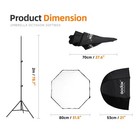 Godox Photo Studio 80cm 31 5in Portable Octagon Umbrella Softbox 190cm Light    