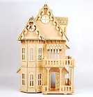 17  Victorian Wooden Dollhouse Kit 2 Story Diy Gothic Miniature Gift