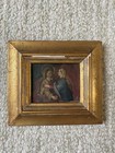 Antique Retablo 18 Cent old Master Oil Painting On Metal  vision Of The Virgin 