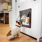 4 Way Pet Door Cat Puppy Dog Magnetic Lock Lockable Flap Door Frame Magnetic Abs