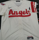 Mike Trout  27 Angels City Cream Cool Base Sewn Stitched Jersey 