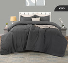 Comforter Set 3 Piece Grey By Utopia Bedding  Comforters Size Quenn And King    