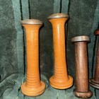 Lot Of 8 Vtg Industrial Wooden Textile Spools Early 20th Century Mill Bobbins