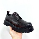 Men s Big Round Toe Chunky Low Heels Lace Up Dress Causal Shoes Brogues Evening