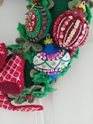 Completed handmade Bucilla Felt Sequin Christmas Ornament Wall Hanging Wreath