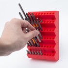 Drill Bit Hexagon Holder 70 Holes Hex Bits Holder Box Tool Organizer 1 4 Inch