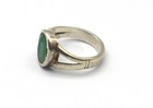 Natural Emerald Gemstone Pinky Ring Tiny Baby Kids Size 3 Us Sterling Silver