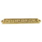 Poop Deck Wall Plaque Sign Polished Solid Brass Nautical Beach House Boat Decor 