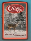 Merry Christmas Buck Case Cutlery 2024 Red Metallic Zippo Lighter New
