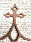 2 Antique Cast Iron Cemetery Fence Ornate Topper Architectural Ornament Finials