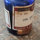 Rare Antique Cobalt Blue Apothecary Bottle Oil Spearmint Dodge   Olcott Co La Ca