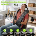 Cordless Shiatsu Neck And Back Massager  Electric Shoulder Massager With Heat   