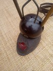 Atomic Indoor Tv Antenna Rabbit Ears Space Orb Iron Brass   Bakelite Art Deco 