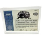 Enron Corp Memento Stock Certificate Employee Gift Lucite Acrylic 1998 Vintage