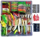 275 Pcs Set Fishing Tackle Box Full Loaded Accessories Hooks Lures Baits Worms