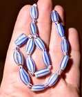 Antique Venetian Tabular Italian Drawn Glass Striped Melon Beads  African Trade