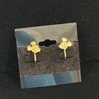 Vintage Disney Mickey Mouse Clip-on Gold Tone Earrings